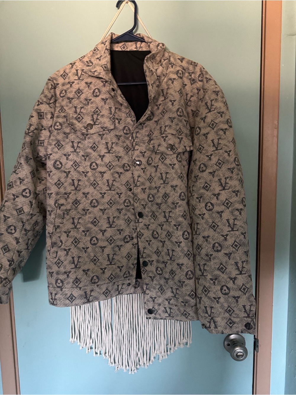 Louis Vuitton Beige Monogram Lightweight Shirt Jacket